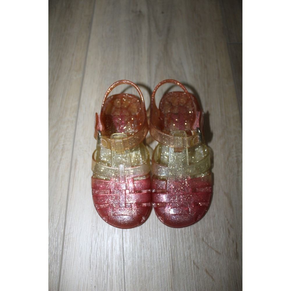 Oshkosh B'Gosh Kids Pink Ombre Glitter Jelly Sandals Fisherman Buckle Shoes 9